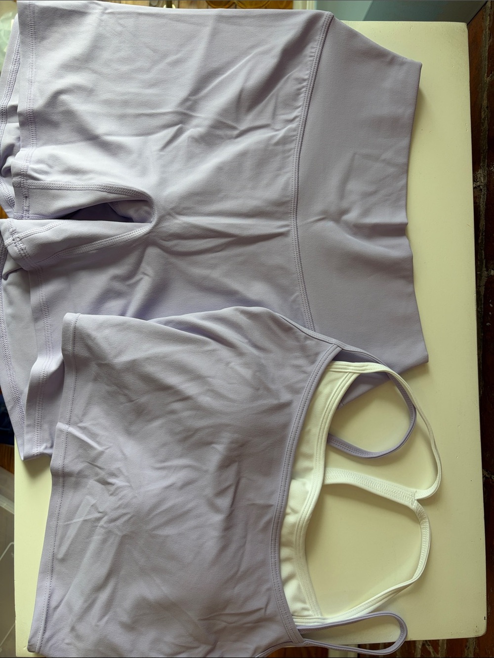 Comfrt purple workout short set